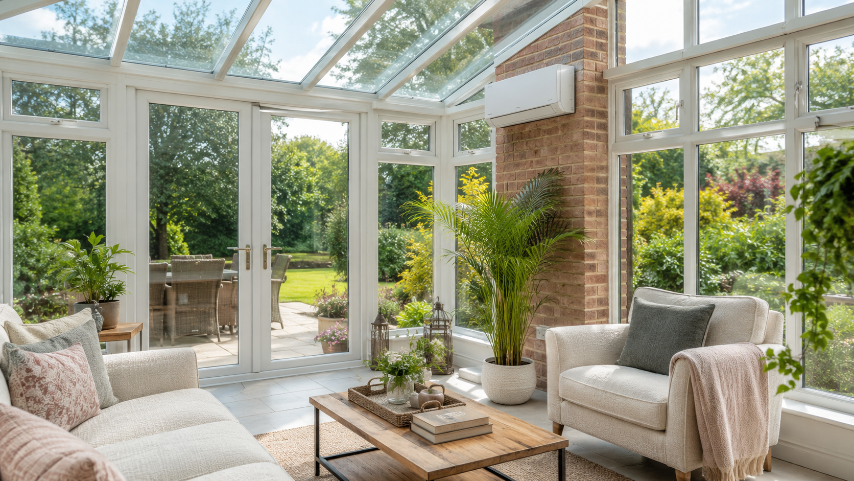 Period property room with a discreet air conditioning unit